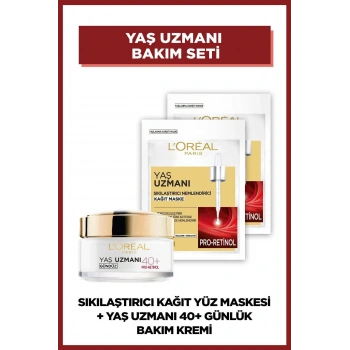 Loreal Paris Yaş Uzmanı 40+ Kırışıklık Karşıtı Sıkılaştırıcı Krem & Maske Seti