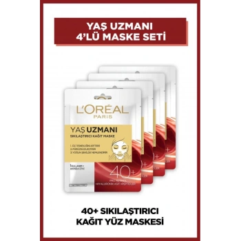 Loreal Paris Yaş Uzmanı Sıkılaştırıcı Kağıt Yüz Maskesi 40+ 4lü Set