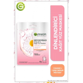 Garnier Nem Bombası Dinlendirici Kağıt Maske 32 gr