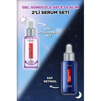 Loreal Paris Revitalift Filler %1.5 Saf Hyaluronik Asit Kırışıklık Karşıtı Serum + Saf Retinol Gece Serumu