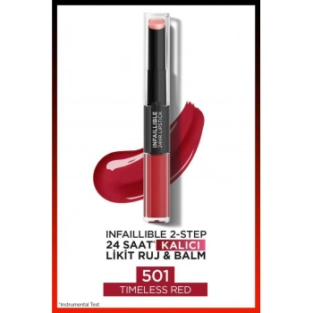 Loreal Paris Infaillible 2-step 24 Saat Kalıcı Likit Ruj & Balm - 501 Timeless Red