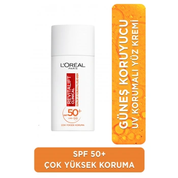 Loreal Paris Revitalift Clinical Spf 50+ Günlük Yüksek Uv Korumalı Yüz Güneş Kremi 50 ml