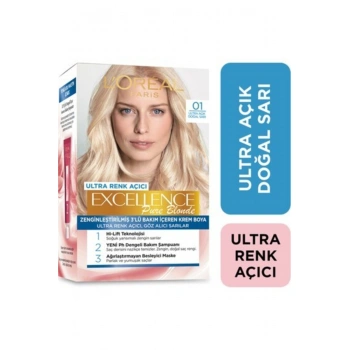 Loreal Paris Excellence Creme Saç Boyası 01 Ultra Açık Doğal Sarı