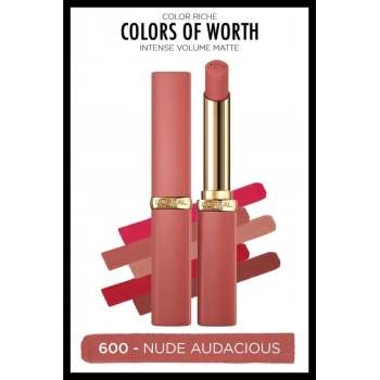 Loreal Paris Color Riche Colors Of Worth Intense Volume Matte Ruj - 600 Nude Audacious