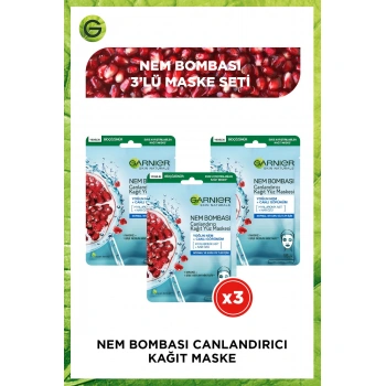 Garnier Nem Bombası Canlandırıcı Kağıt Maske 32 gr 3lü