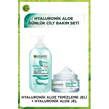 Garnier Günlük Cilt Bakım Seti - Hyaluronik Aloe Jel 50 ml & Hyaluronik Aloe Temizleme Jel 200 ml