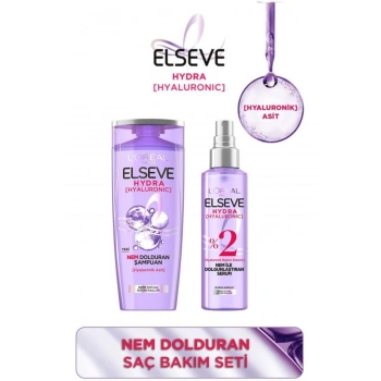 Elseve Hydra [hyaluronic] Nem Dolduran Şampuan 390 ml + Nem İle Dolgunlaştıran Serum 150 ml Seti