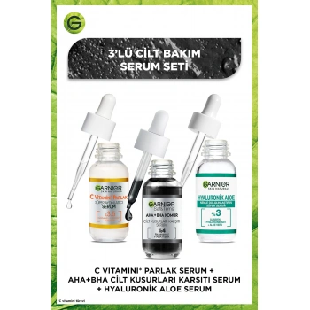 Garnier Nemlendirici Canlandırıcı Peeling Etkili Serum Seti 3
