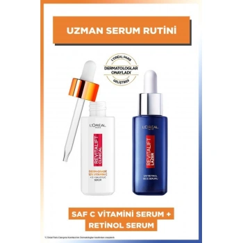Loreal Paris Revitalift Clinical %12 Saf C Vitamini Aydınlatıcı Serum & Revitalift Lazer Saf Retinol Gece Serumu