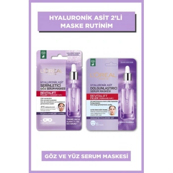Loreal Paris Revitalift Filler Dolgunlaştırıcı Serum Maske & Serinletici Göz Serum Maskesi 2li Maske Seti