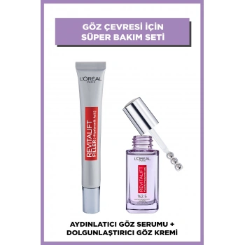 Elseve Revitalift Filler Dolgunlaştırıcı Yaşlanma Karşıtı Göz Bakım Kremi & Aydınlatıcı Göz Serumu