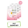 Garnier Hassas ve Kuru Ciltler için Nem Bombası Dinlendirici Kağıt Yüz Maskesi 3lü Set