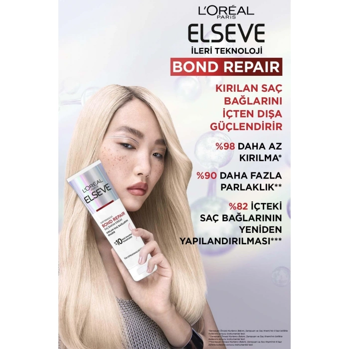 ELSEVE Bond Repair Tüm Yıpranmalar İçin Saç Bağlarını Onarıcı Bakım Kremi 150 ml