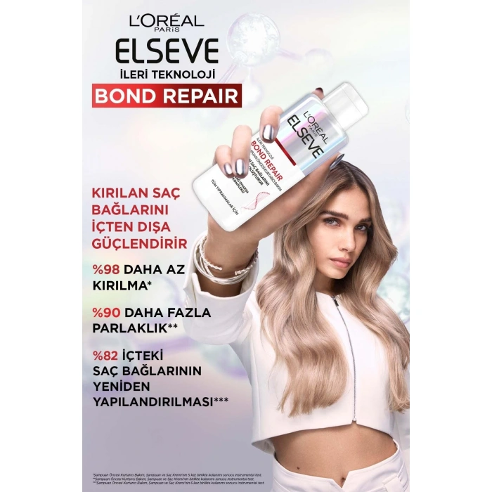 ELSEVE Bond Repair Tüm Yıpranmalar İçin Saç Bağlarını Yeniden Oluşturan Şampuan Öncesi Kurtarıcı Bakım 200 ml