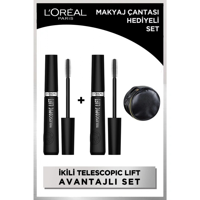 Loreal Paris Telescopic Lift Siyah Maskara 2li Set