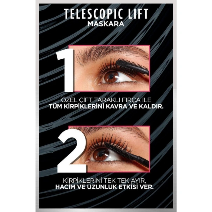 Loreal Paris Telescopic Lift Siyah Maskara 2li Set