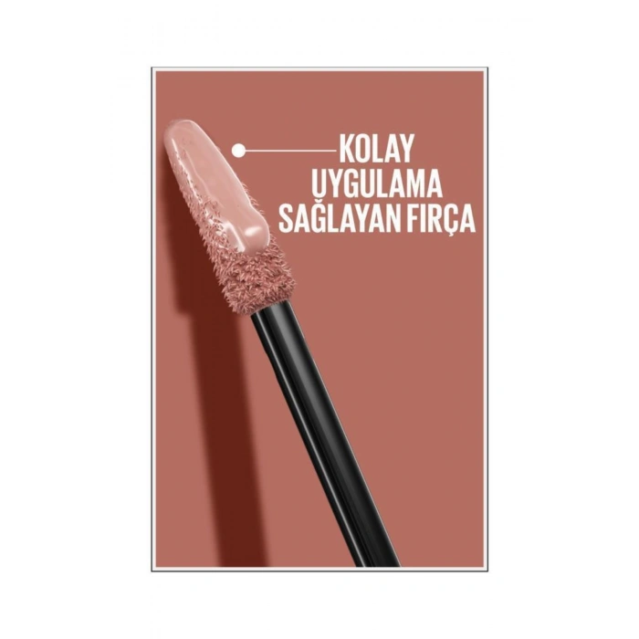 Maybelline New York Super Stay Vinyl Ink Uzun Süre Kalıcı Likit Parlak Ruj 115 Peppy