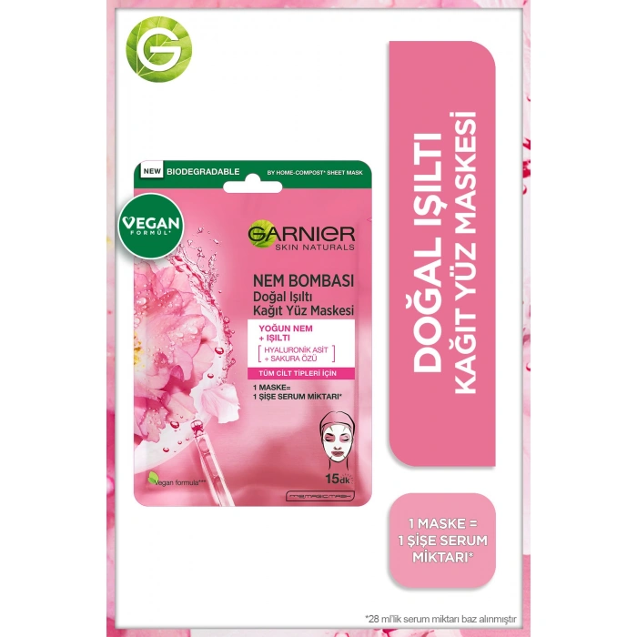 Garnier Nem Bombası Kağıt Maske Sakura