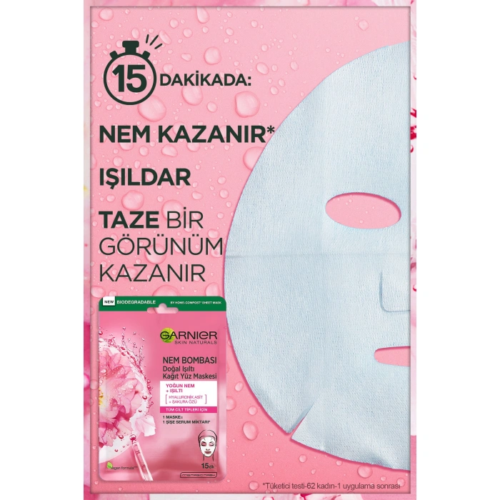 Garnier Nem Bombası Kağıt Maske Sakura