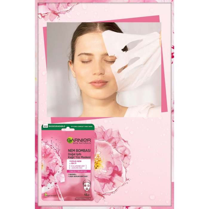 Garnier Nem Bombası Kağıt Maske Sakura
