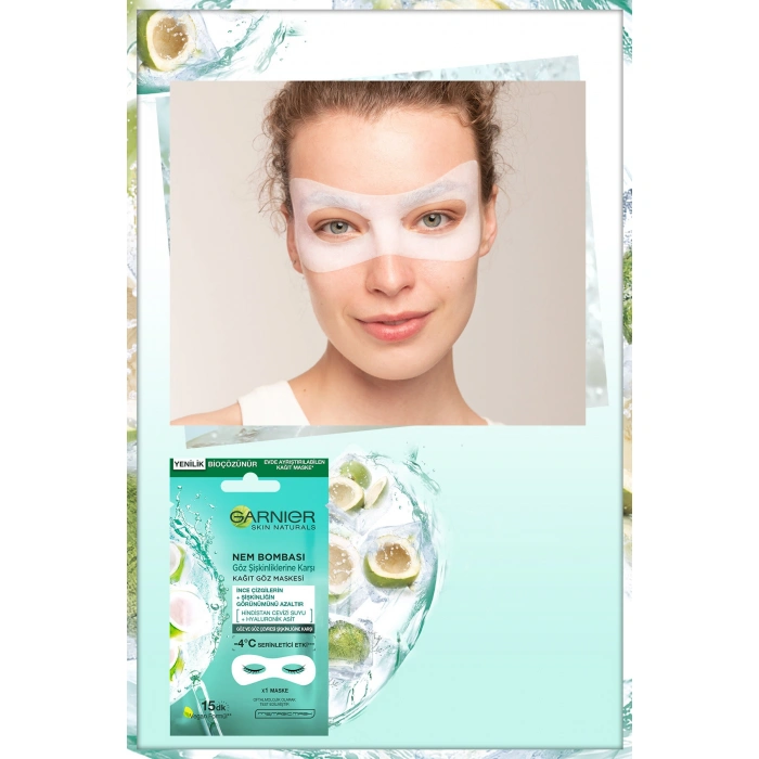 Garnier Nem Bombası Göz Şişkinliğine Karşı Kağıt Göz Maskesi 5li Set
