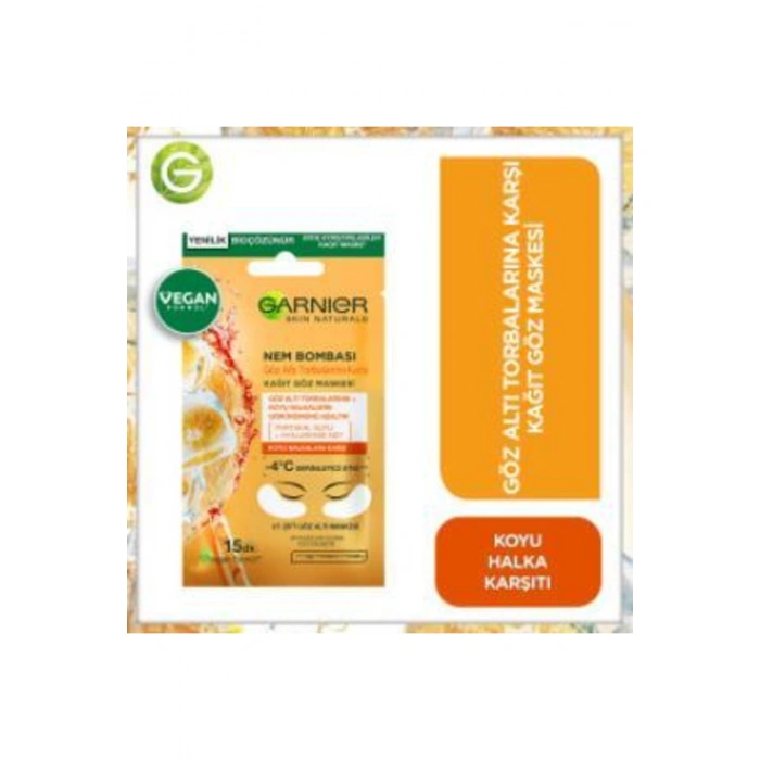 Garnier Nem Bombası Göz Altı Torbalarına Karşı Kağıt Göz Maskesi