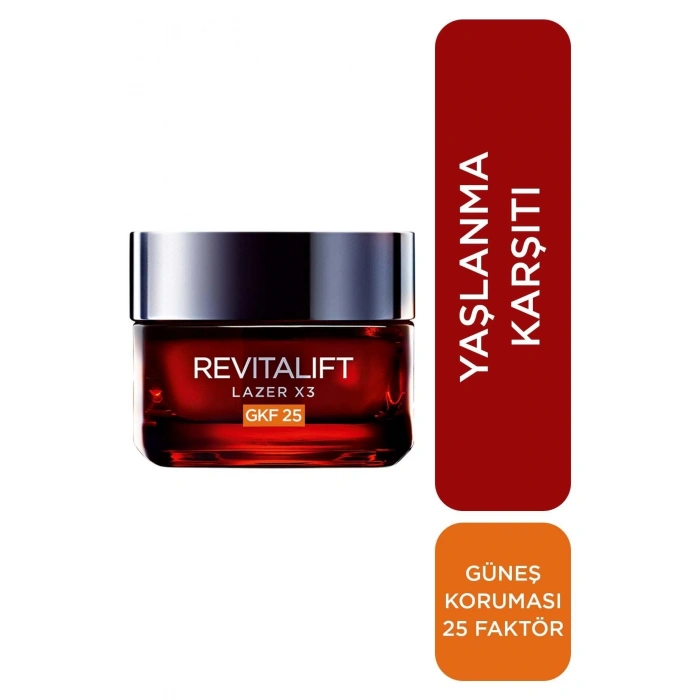 Loreal Paris Revitalift Lazer X3 Leke ve Kırışıklık Karşıtı Bakım GKF25 SPF25