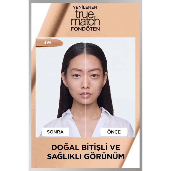 Loreal Paris True Match Bakım Yapan Fondöten - 3w Sıcak Alt Ton