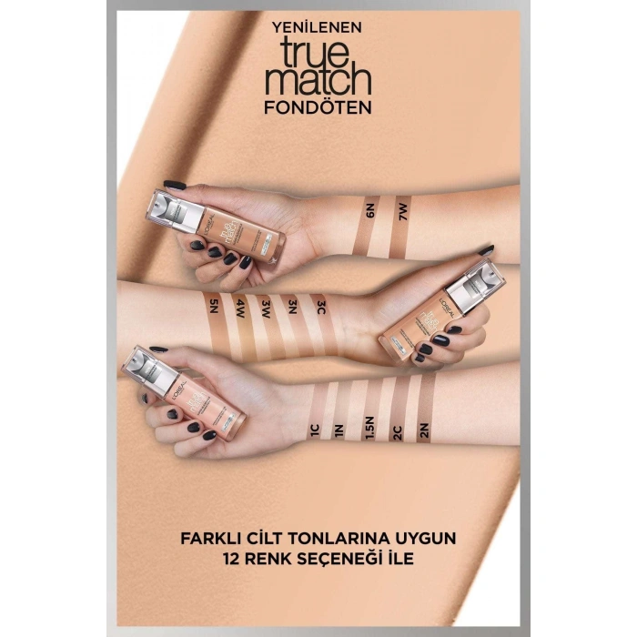 Loreal Paris True Match Bakım Yapan Fondöten - 3w Sıcak Alt Ton