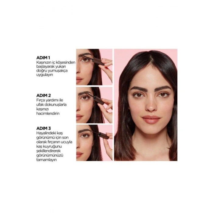 Loreal Paris Brow Artist Plump&set Renkli Kaş Sabitleyici Maskara - 108 Dark Brunette