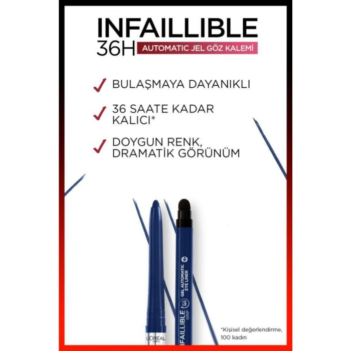 Loreal Paris Infaillable Automatic Jel Göz Kalemi - Mavi