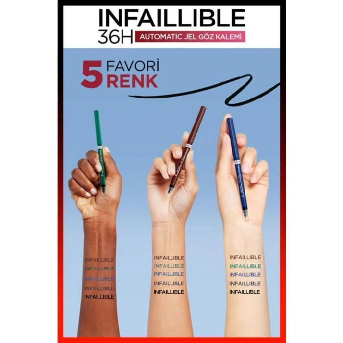 Loreal Paris Infaillible Automatic Jel Göz Kalemi - Mat Siyah