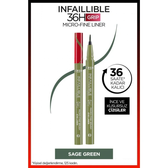 Loreal Paris Infaillible 36H Grip Micro Fine Eyeliner 05 Sage Green