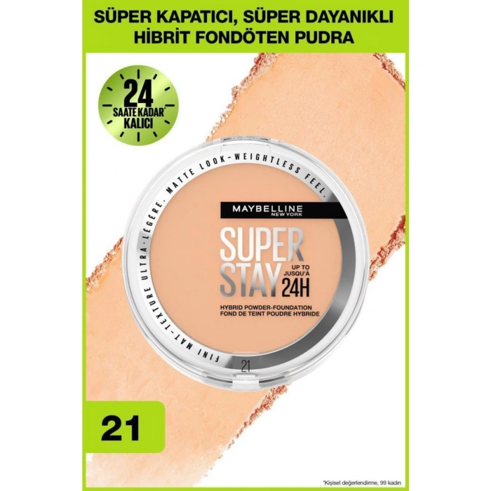 Maybelline New York Superstay Hibrit Pudra Fondöten - 21