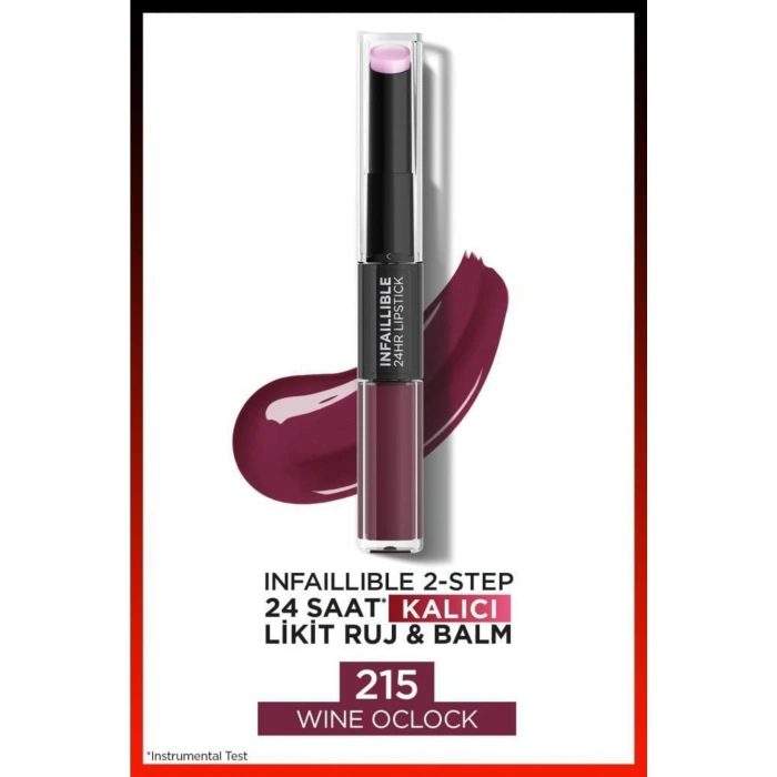 Loreal Paris Infaillible 2-step 24 Saat Kalıcı Likit Ruj & Balm - 215 Wine Oclock
