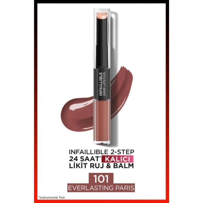 Loreal Paris Infaillible 2-step 24 Saat Kalıcı Likit Ruj & Balm - 101 Everlasting Paris