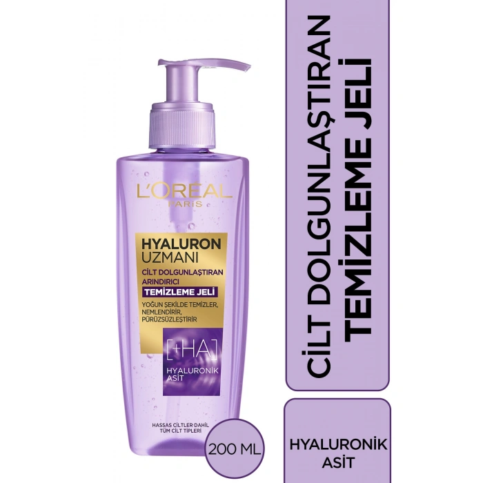 Loreal Paris Hyaluron Uzmanı Cilt Dolgunlaştıran Yüz Yıkama Jeli Hyaluronik Asit 200 ml