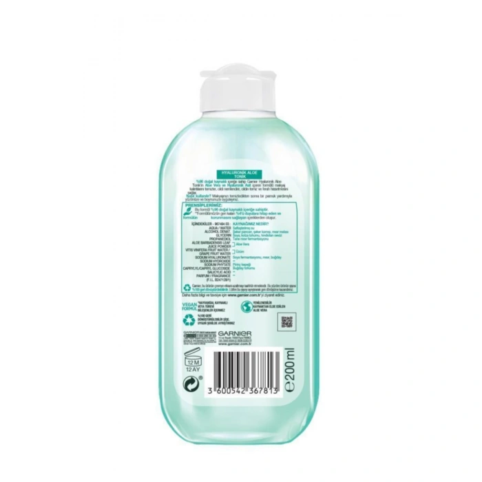 Garnier Hyaluronik Aloe Ferahlatıcı ve Nemlendirici Tonik