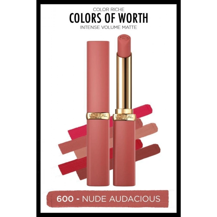 Loreal Paris Color Riche Colors Of Worth Intense Volume Matte Ruj - 600 Nude Audacious