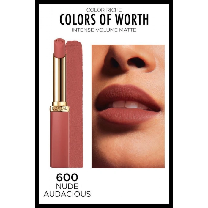 Loreal Paris Color Riche Colors Of Worth Intense Volume Matte Ruj - 600 Nude Audacious
