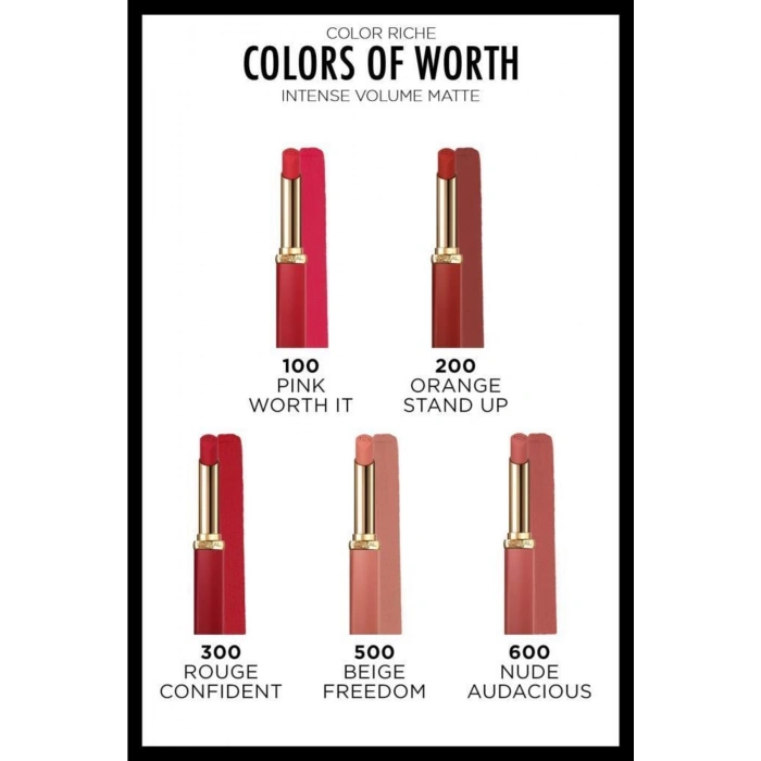 Loreal Paris Color Riche Colors Of Worth Intense Volume Matte Ruj -500 Beige Freedom