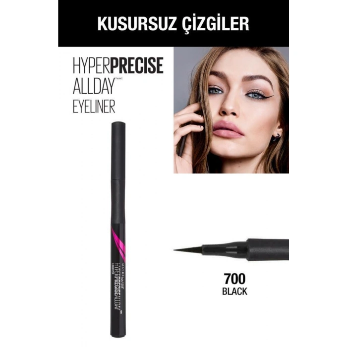 Maybelline New York Siyah Eyeliner - Hyper Precise All Day Eyeliner 700 Black