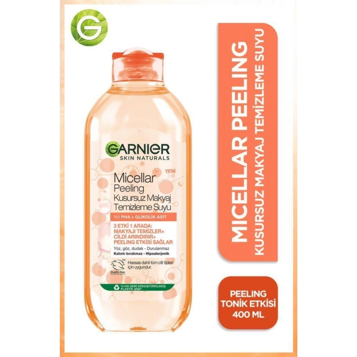 Garnier Micellar Peeling Kusursuz Makyaj Temizleme Suyu 400 ml