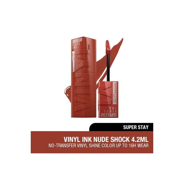 Maybelline New York Super Stay Vinyl Ink Uzun Süre Kalıcı Likit Parlak Ruj 130 Extra