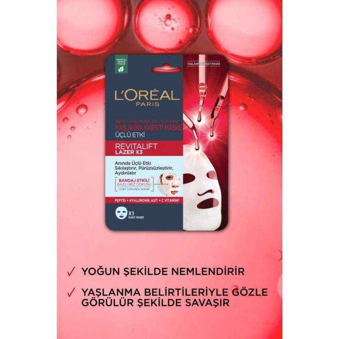 Loreal Paris Revitalift Lazer X3 Yaşlanma Karşıtı Maske