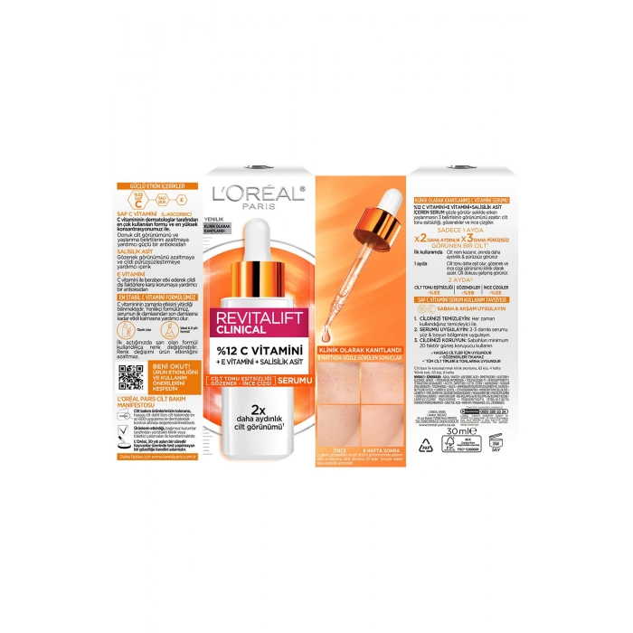 Loreal Paris Revitalift Clinical %12 Saf C Vitamini Aydınlatıcı Serum 30 ml