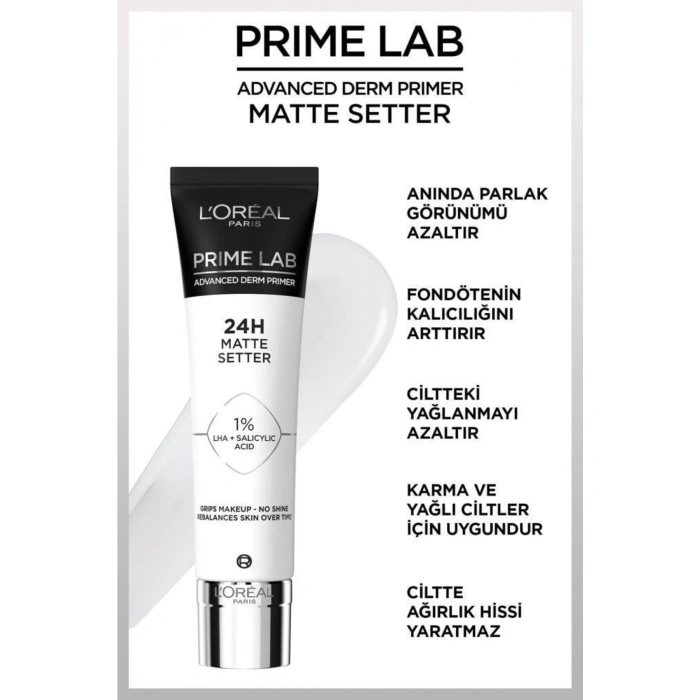 Loreal Paris Prime Lab Matte Setter Matlaştırıcı Makyaj Bazı