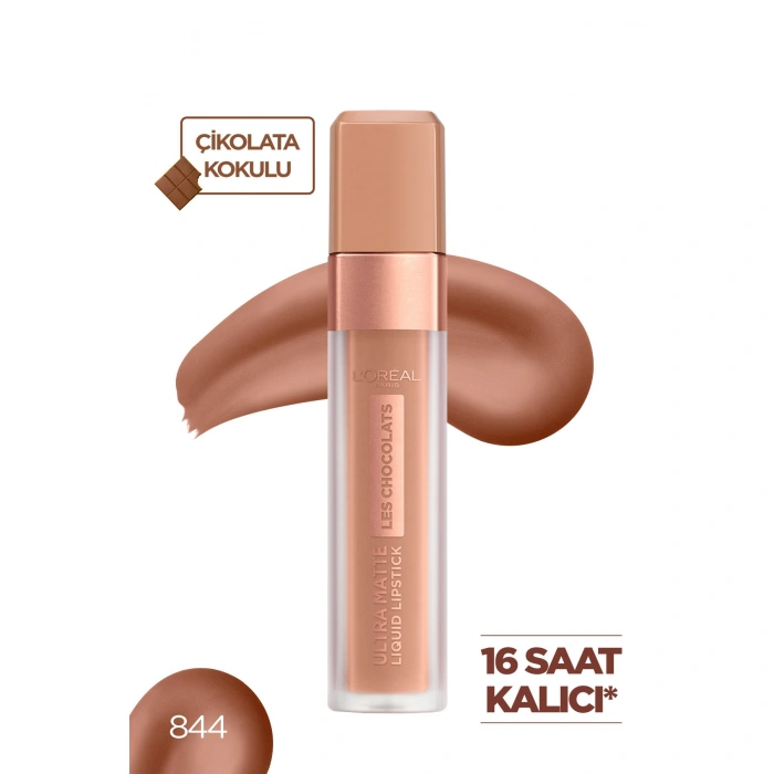 Loreal Paris Likit Mat Ruj - Les Chocolats Ultra Matte Liquid Lipstick 844 Sweet Tooth