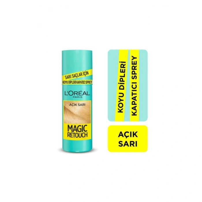 Loreal Paris Magic Retouch Beyaz Kapatıcı Sprey (Koyu Dipler) Açık Sarı 75 ml