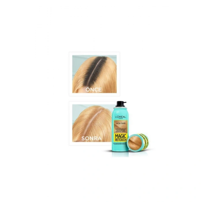 Loreal Paris Magic Retouch Beyaz Kapatıcı Sprey (Koyu Dipler) Açık Sarı 75 ml